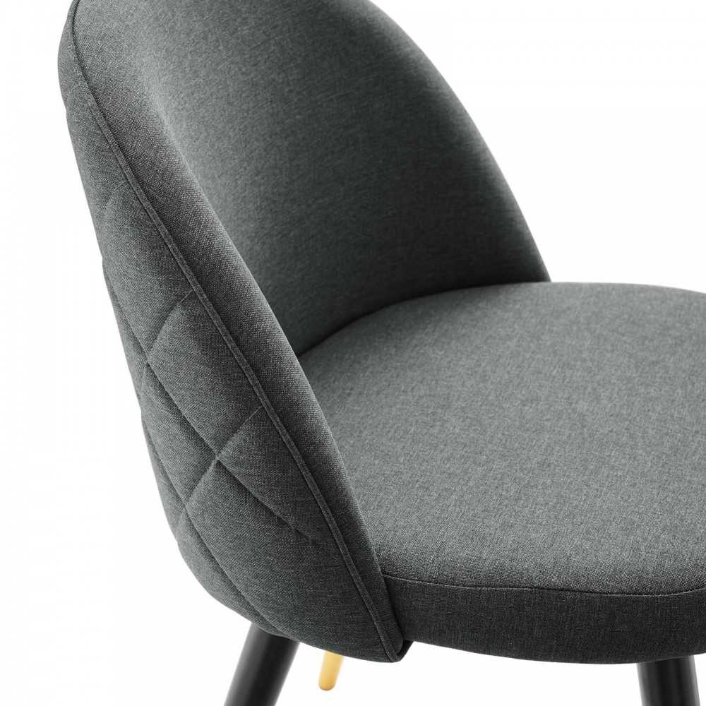 Cordial Upholstered Fabric Dining Chairs - Set of 2, Gray