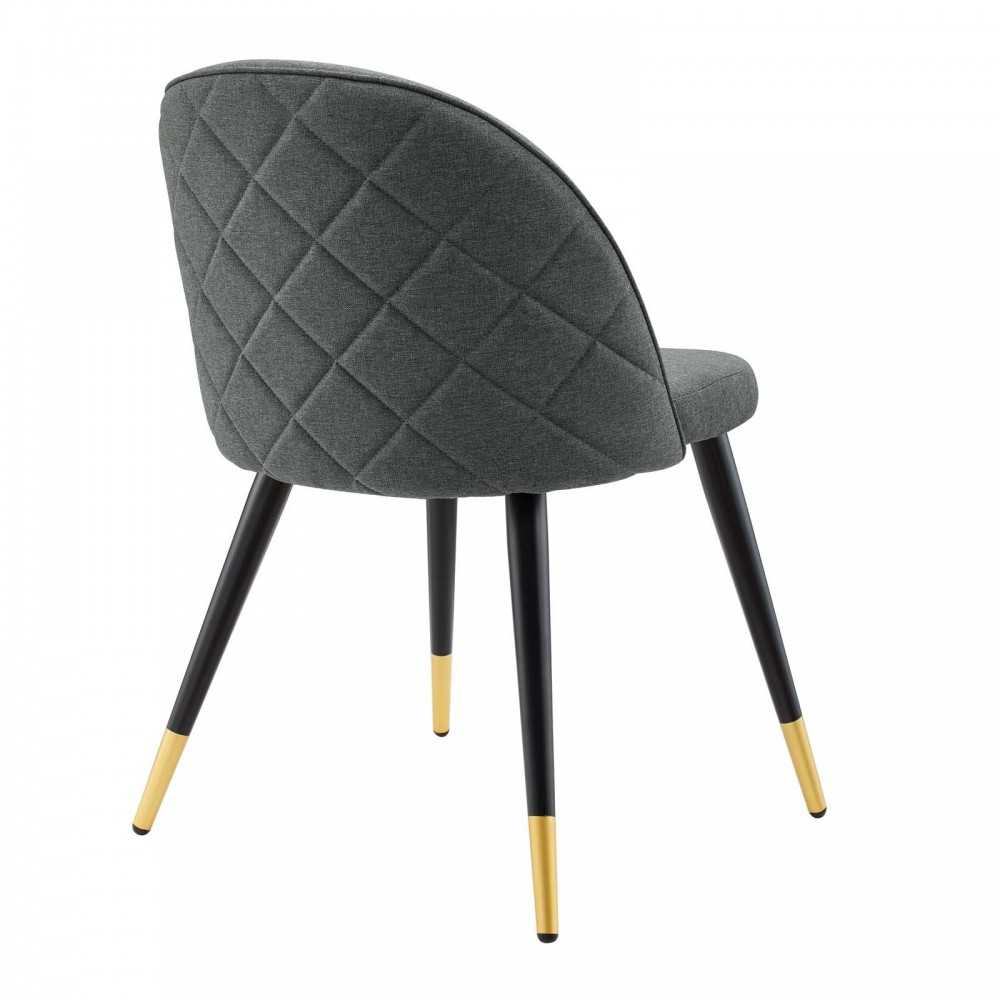 Cordial Upholstered Fabric Dining Chairs - Set of 2, Gray
