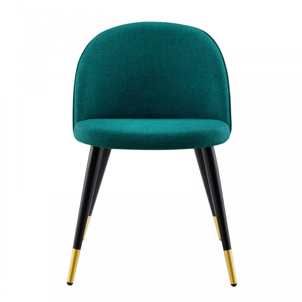 Cordial Upholstered Fabric Dining Chairs - Set of 2, Teal