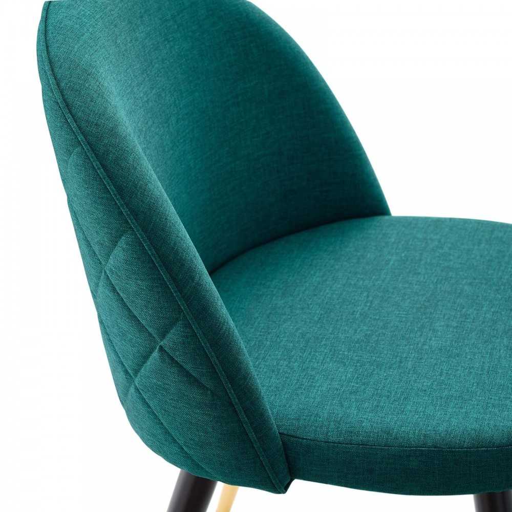 Cordial Upholstered Fabric Dining Chairs - Set of 2, Teal
