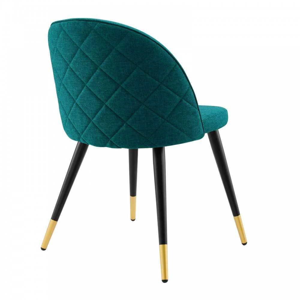 Cordial Upholstered Fabric Dining Chairs - Set of 2, Teal