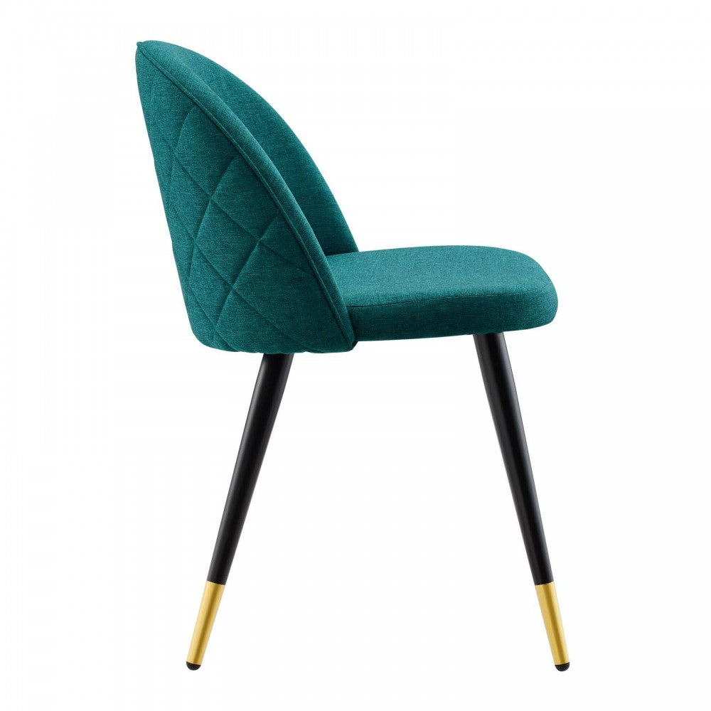 Cordial Upholstered Fabric Dining Chairs - Set of 2, Teal