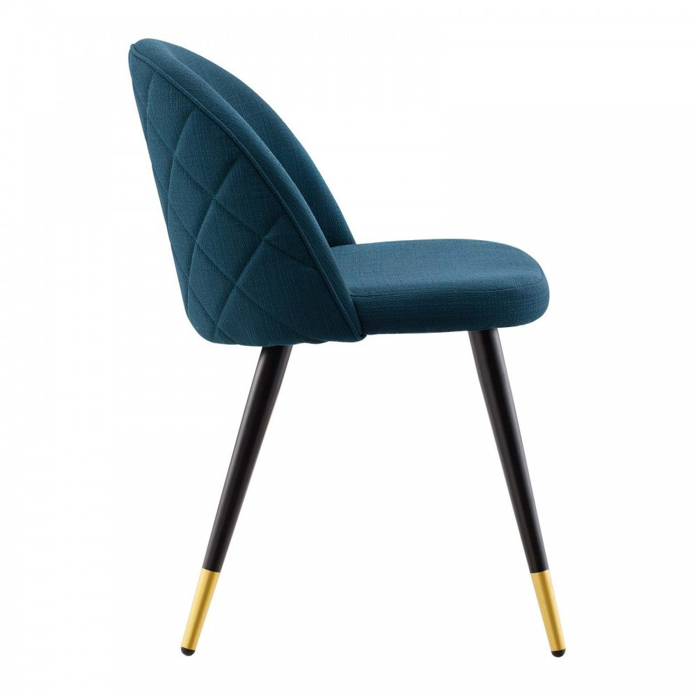 Cordial Upholstered Fabric Dining Chairs - Set of 2, Azure