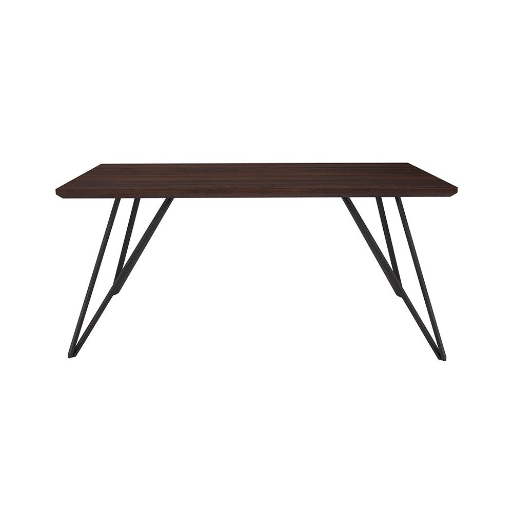 Corinth 31.5" x 63" Rectangular Dining Table in Dark Ash Finish