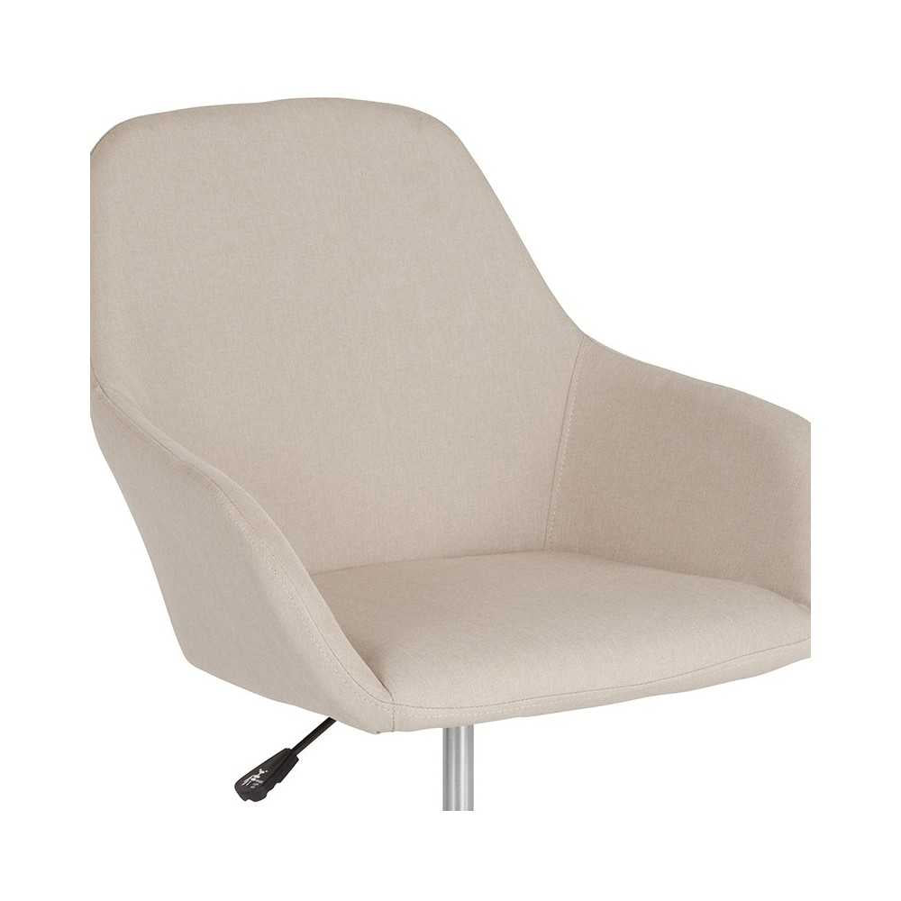 Cortana Home and Office Mid-Back Chair in Beige Fabric