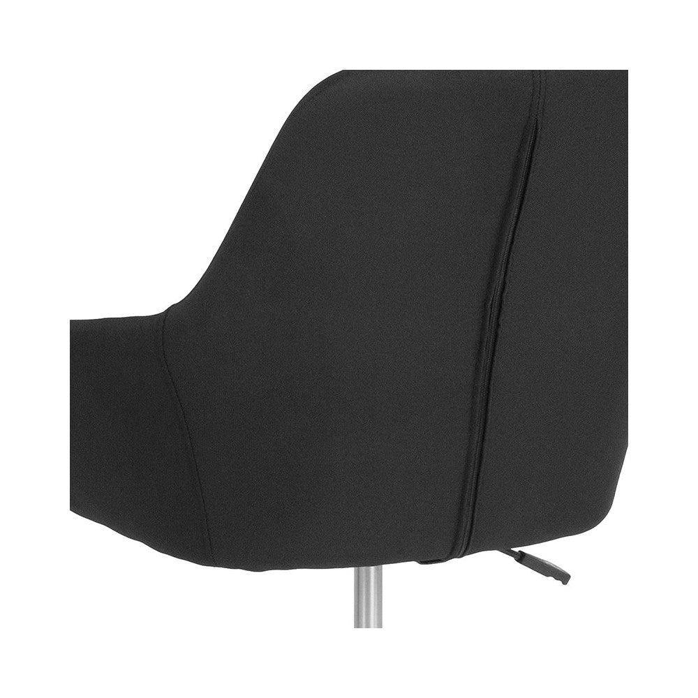 Cortana Home and Office Mid-Back Chair in Black Fabric