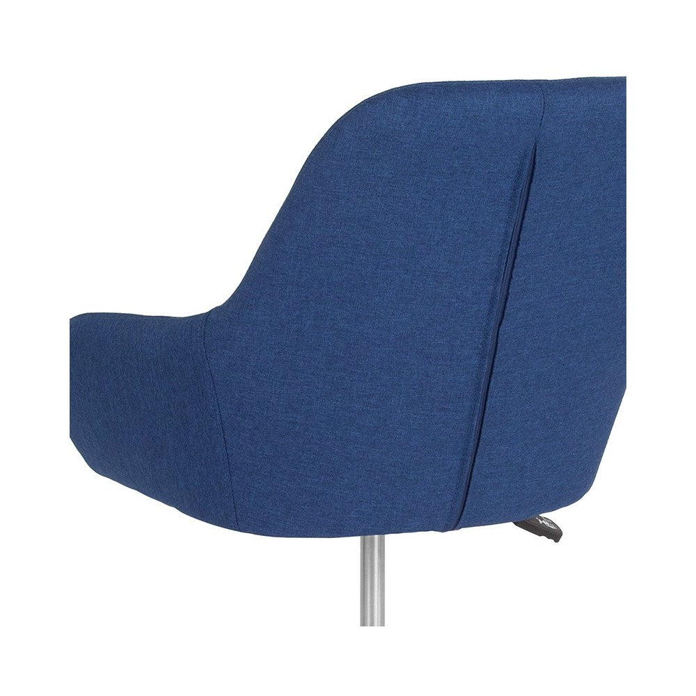 Cortana Home and Office Mid-Back Chair in Blue Fabric