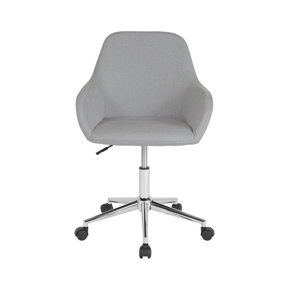 Cortana Home and Office Mid-Back Chair in Light Gray Fabric