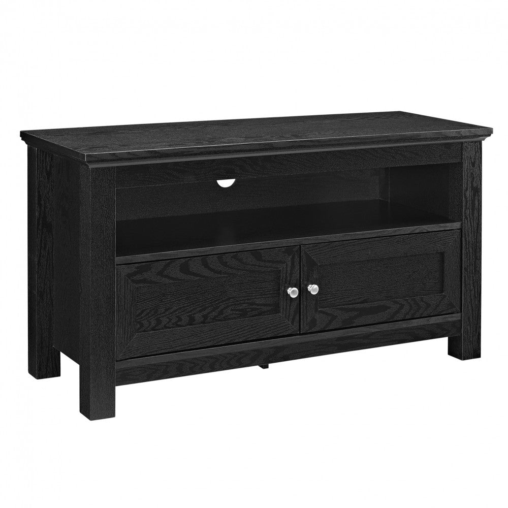 Cortez 44" Wood TV Stand - Black