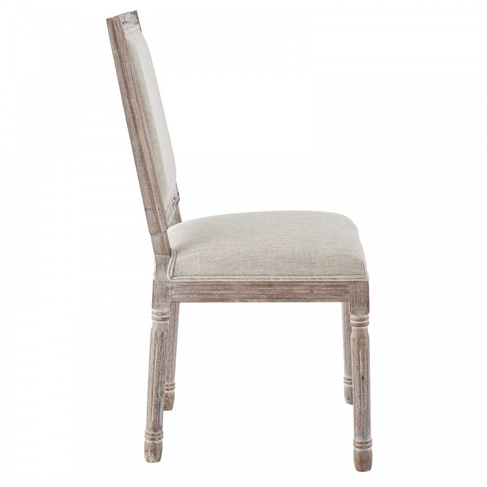 Court Dining Side Chair Upholstered Fabric Set of 2, Beige