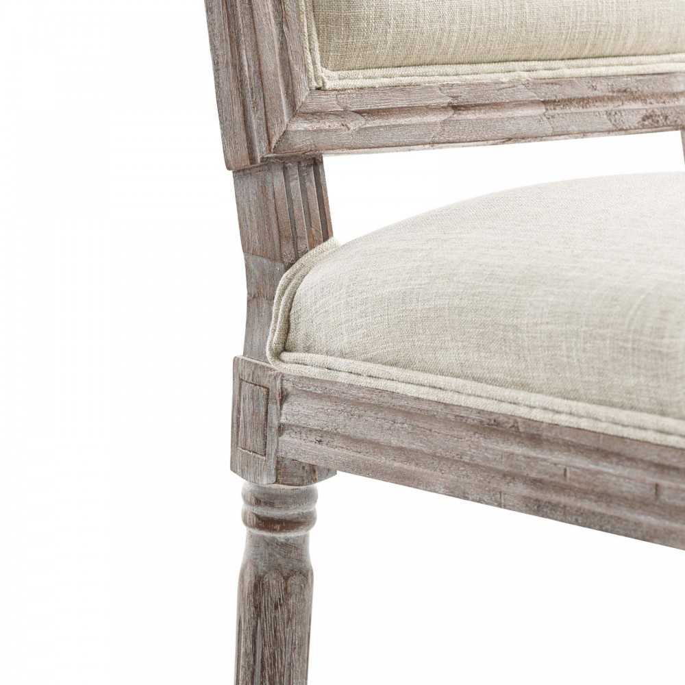 Court Dining Side Chair Upholstered Fabric Set of 2, Beige