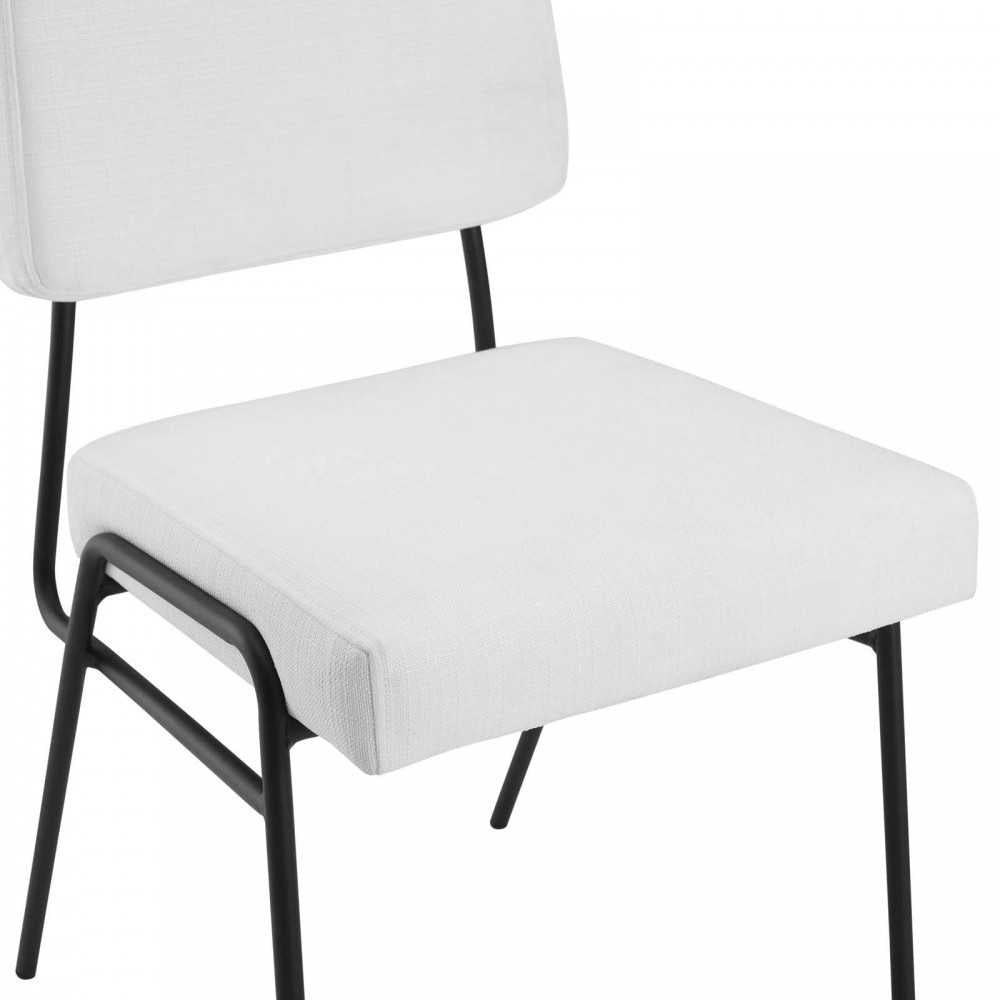 Craft Dining Side Chair Upholstered Fabric Set of 2, Black White