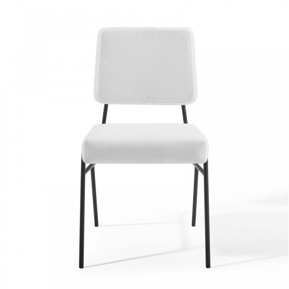 Craft Dining Side Chair Upholstered Fabric Set of 2, Black White