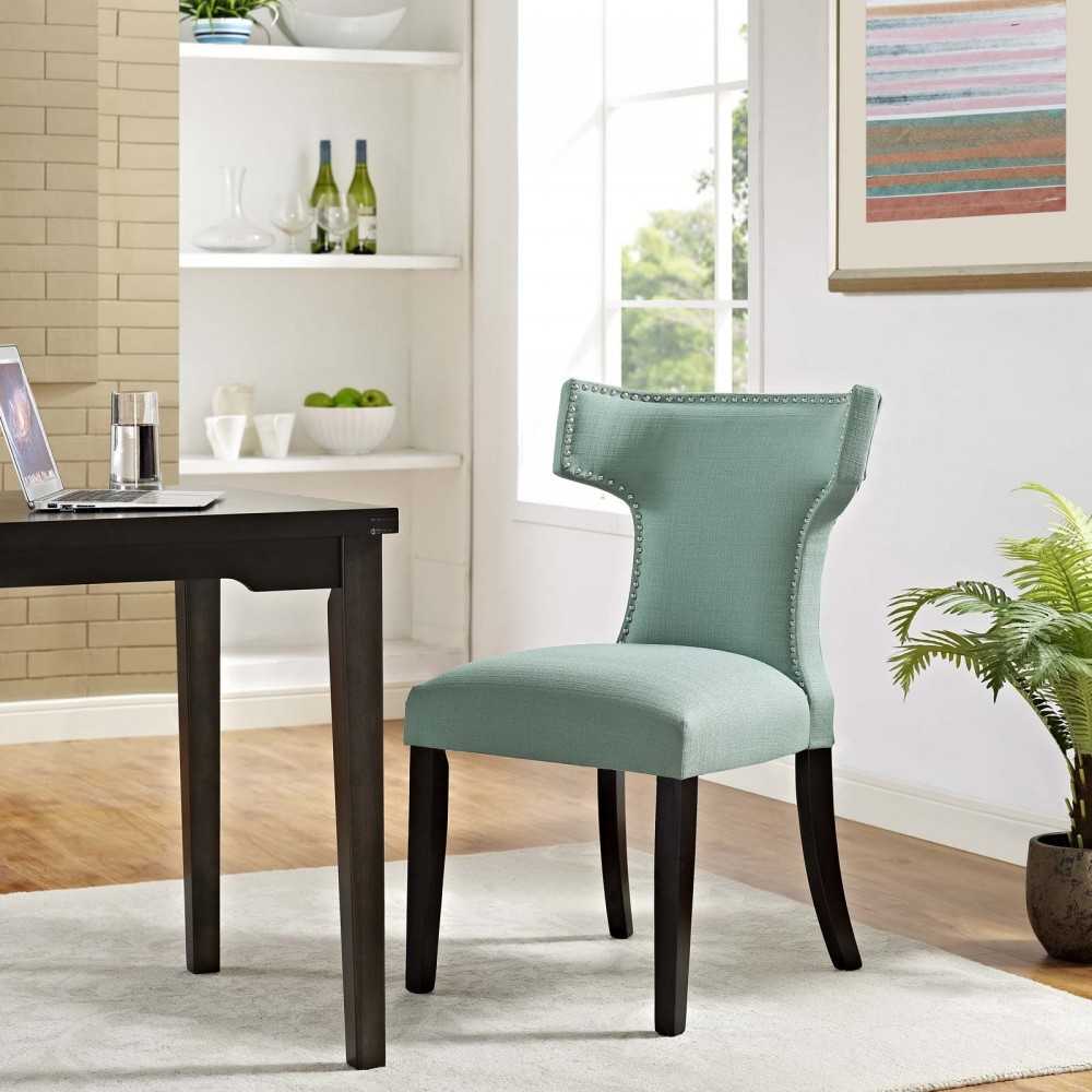 Curve Fabric Dining Chair, Laguna