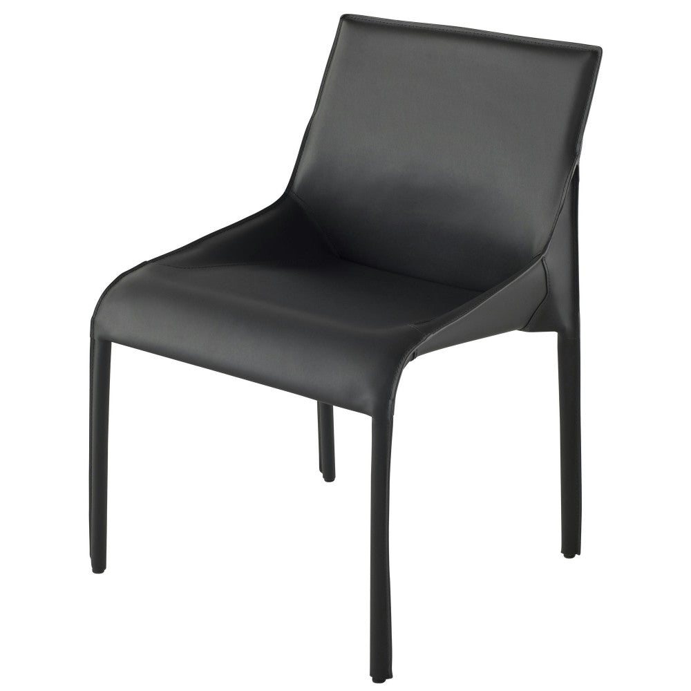 Delphine Dark Gray Leather Dining Chair, HGND212
