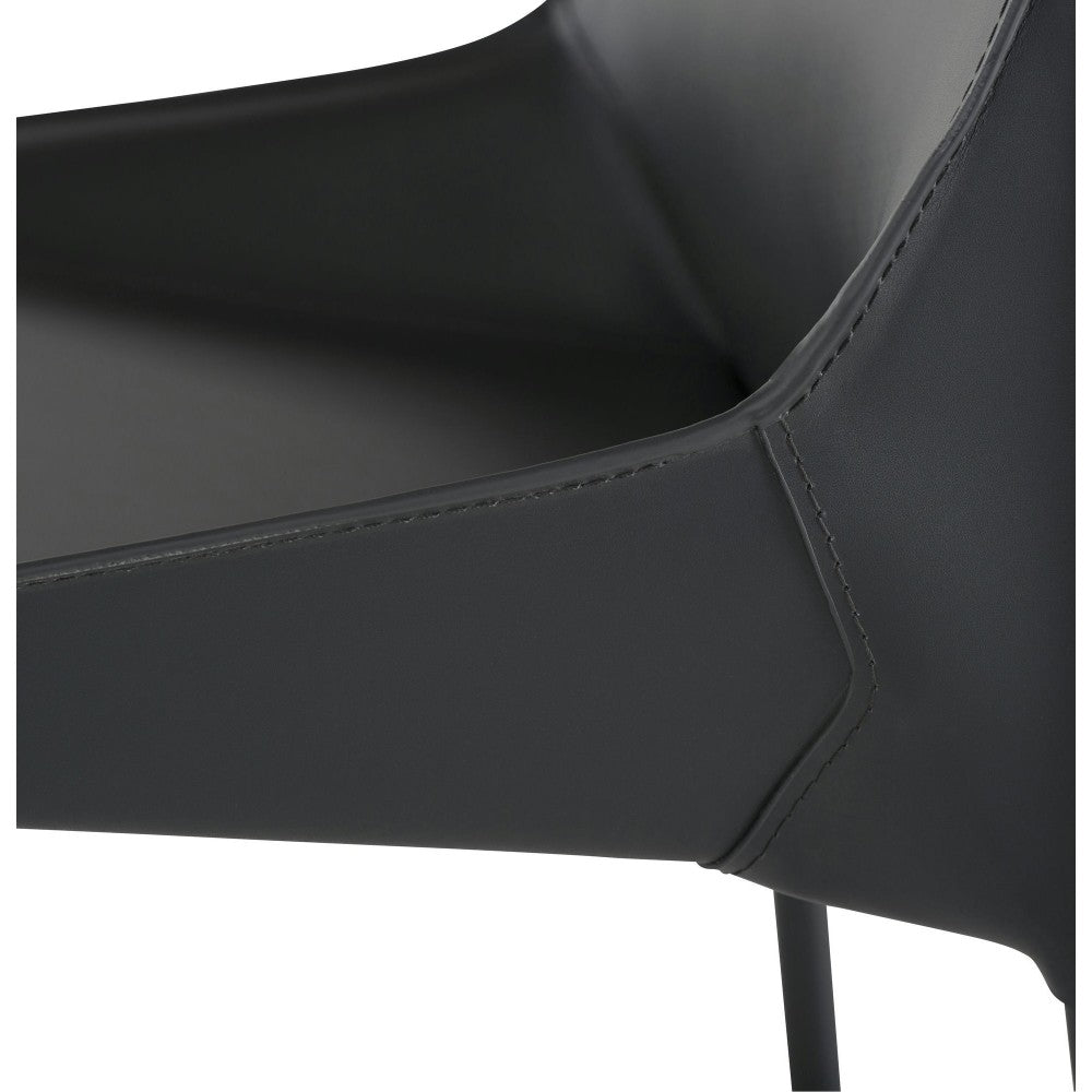 Delphine Dark Gray Leather Dining Chair, HGND212