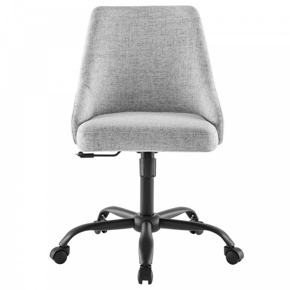 Designate Swivel Upholstered Office Chair, Black Gray