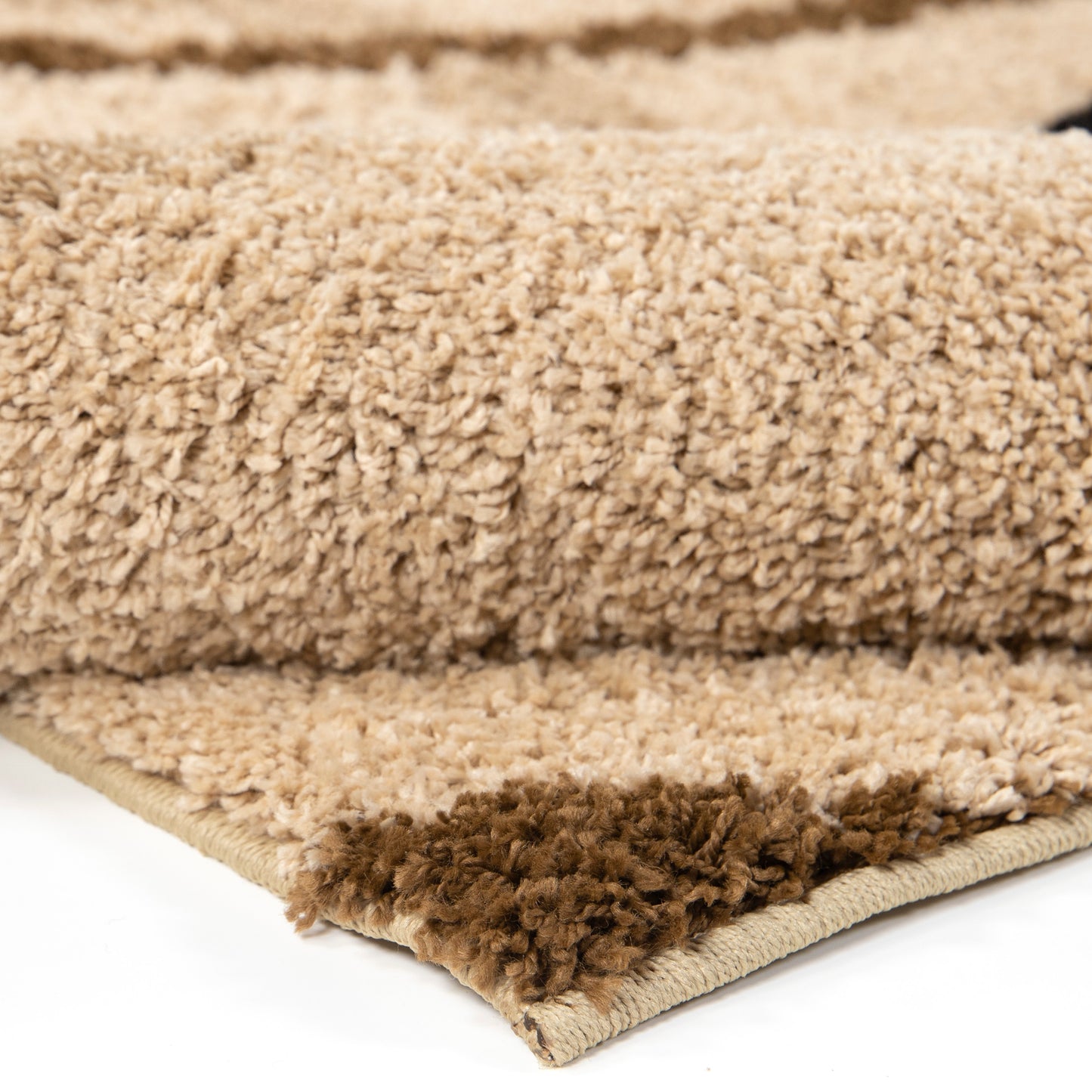 Orian Impressions Shag Circle Design Bisque 94"X130"