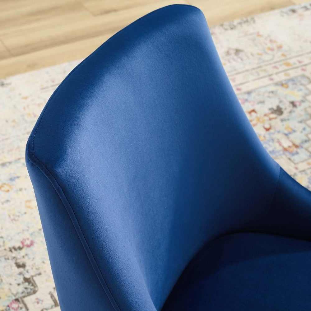 Discern Upholstered Performance Velvet Dining Chair, Navy