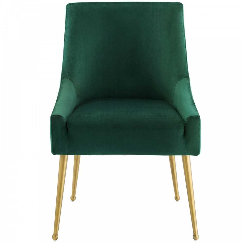 Discern Upholstered Performance Velvet Dining Chair, Green