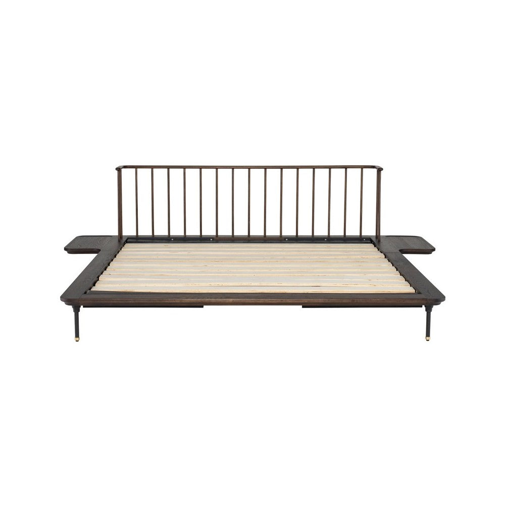Distrikt Bed Smoked Wood King Bed