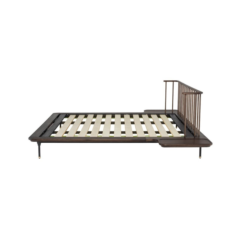 Distrikt Bed Smoked Wood King Bed
