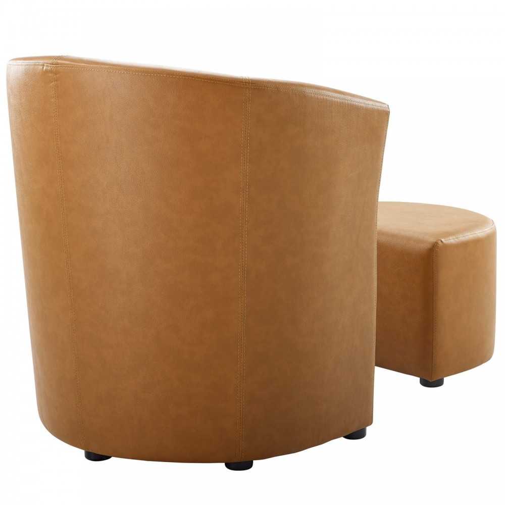 Divulge Armchair and Ottoman, Tan