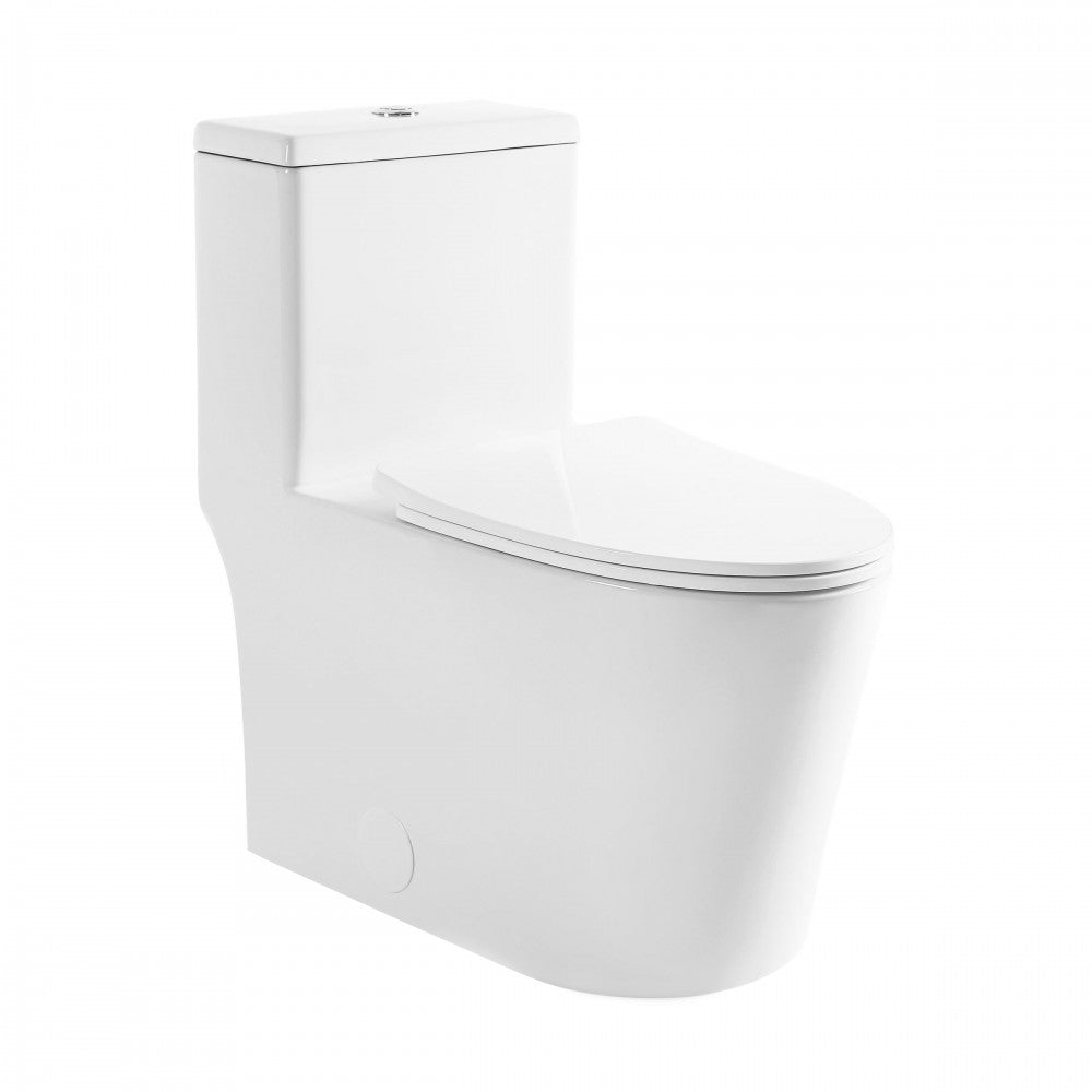 Dreux High Efficiency One-Piece Elongated Toilet, 0.8GPF Water Saving Technology