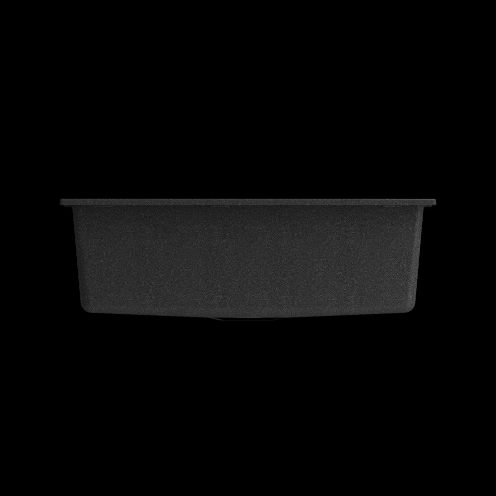 Dual-Mount 27 in. Single Bowl Granite Composite Kitchen Sink in Metallic Black