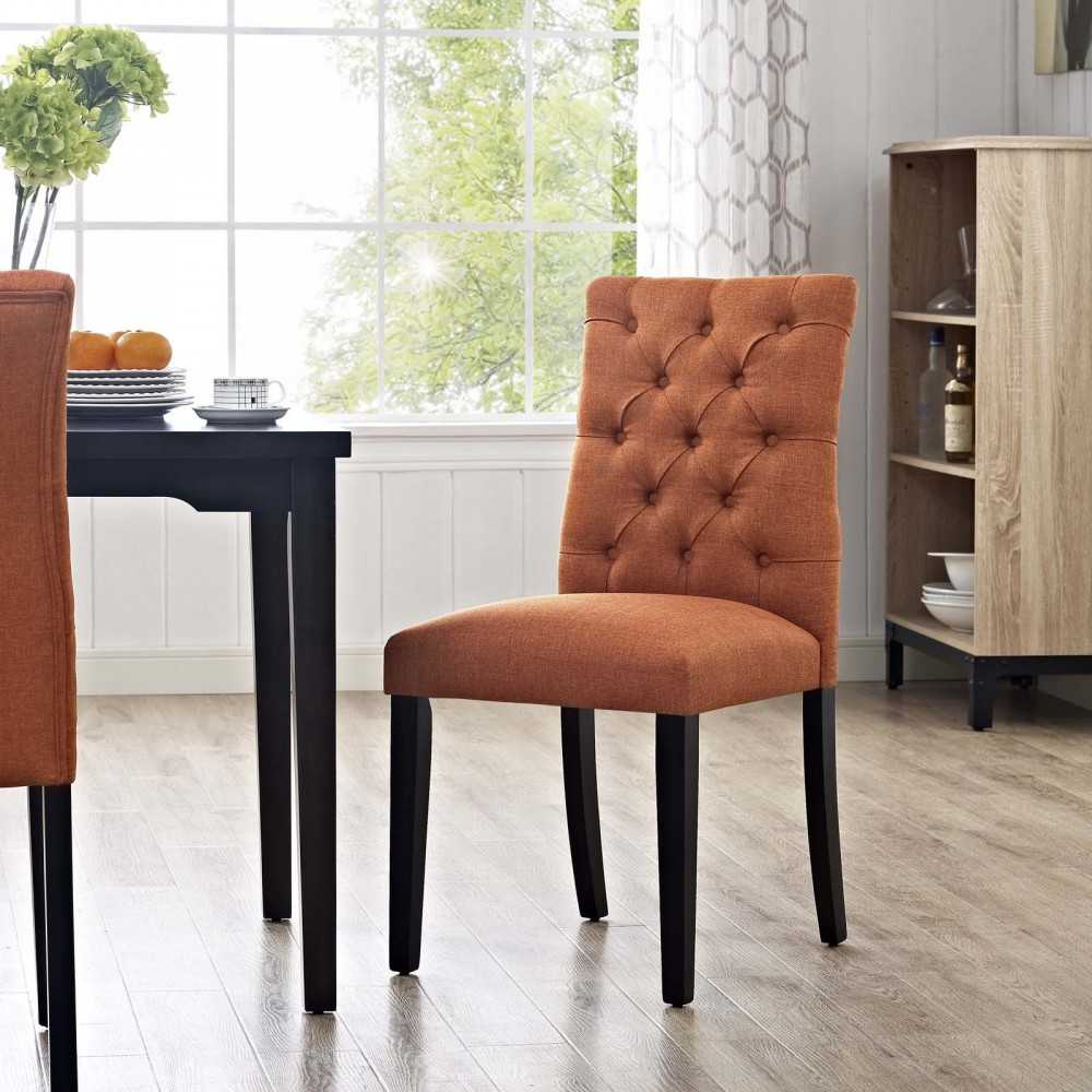 Duchess Fabric Dining Chair, Orange