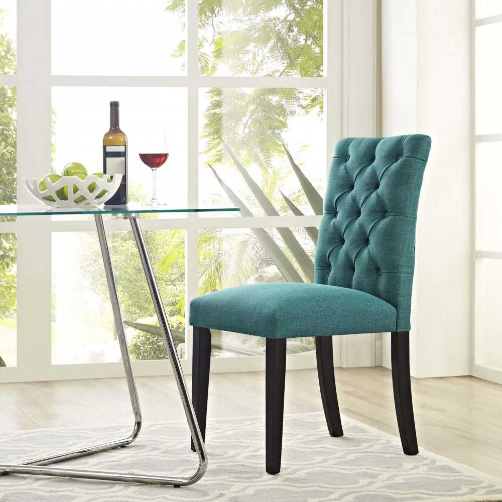 Duchess Fabric Dining Chair, Teal
