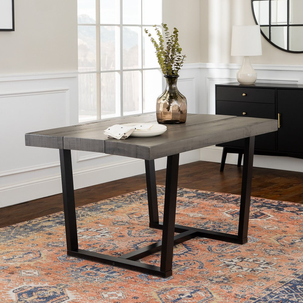Durango 52" Distressed Solid Wood Dining Table - Gray