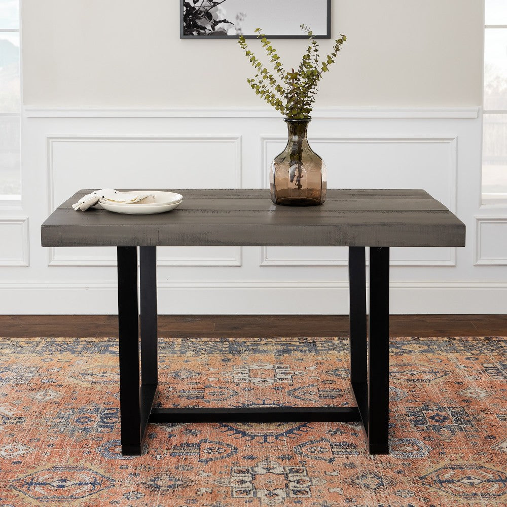 Durango 52" Distressed Solid Wood Dining Table - Gray