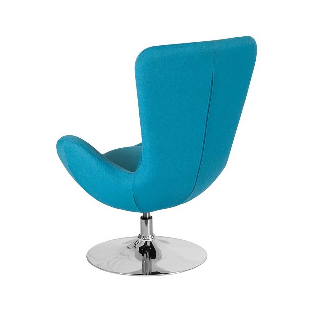 Egg Series Aqua Fabric Side Reception Chair