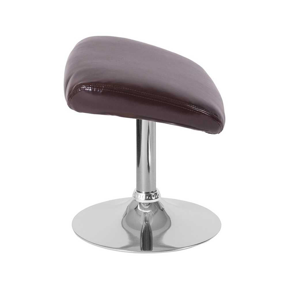 Egg Series Brown LeatherSoft Ottoman