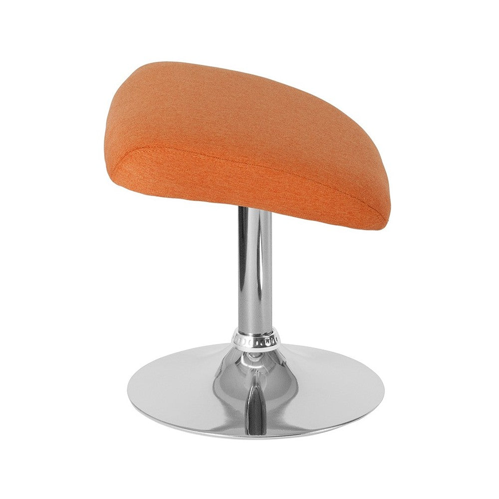 Egg Series Orange Fabric Ottoman