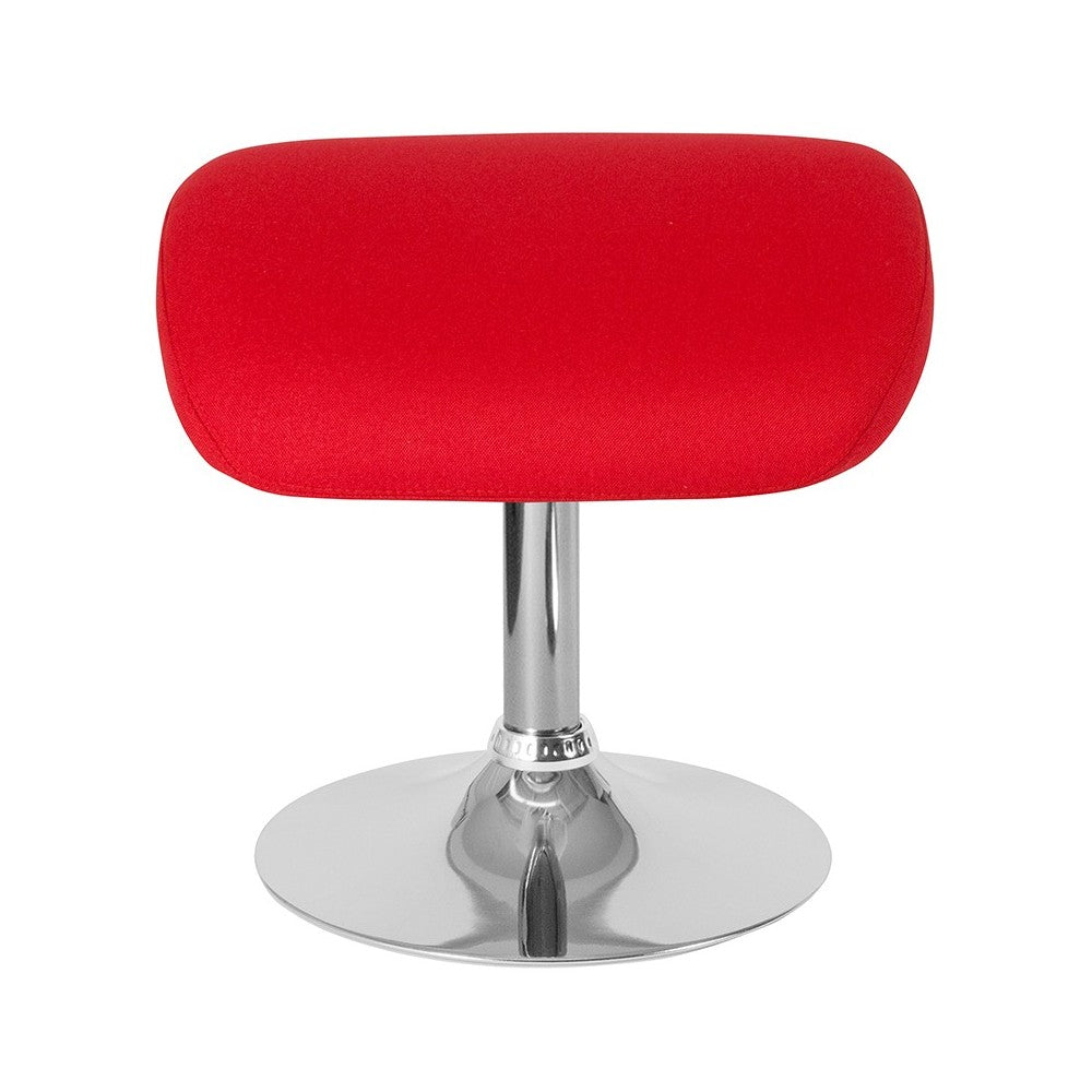 Egg Series Red Fabric Ottoman