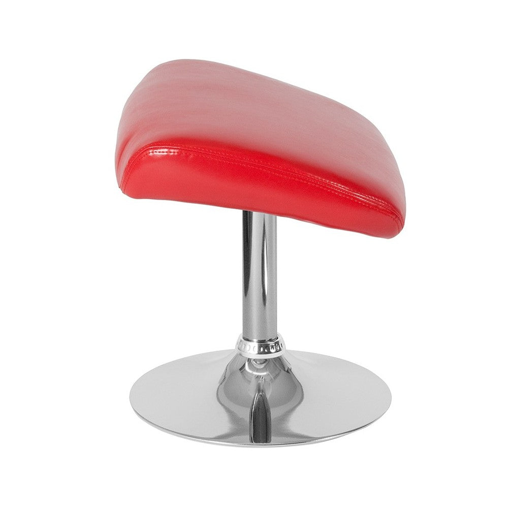 Egg Series Red LeatherSoft Ottoman