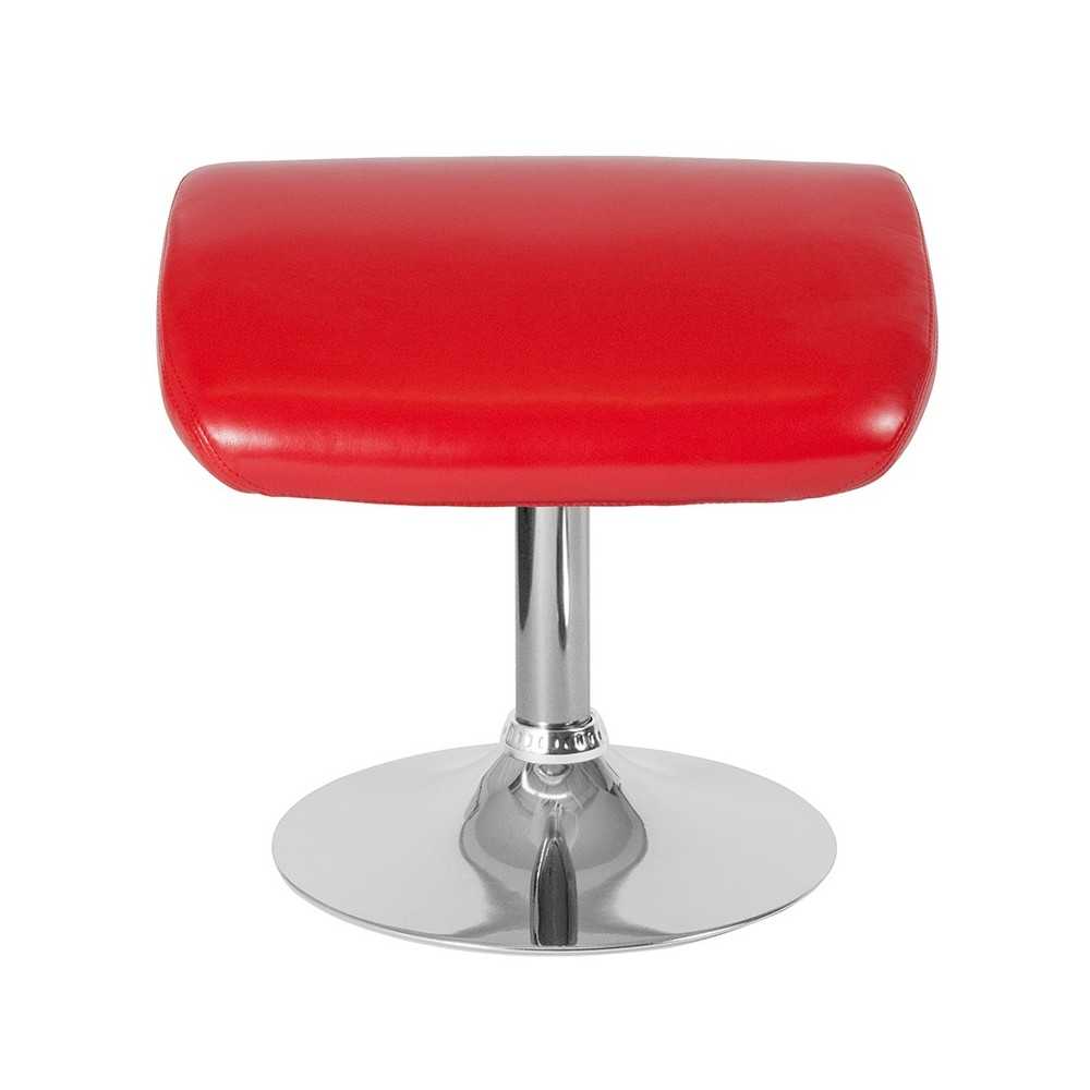 Egg Series Red LeatherSoft Ottoman