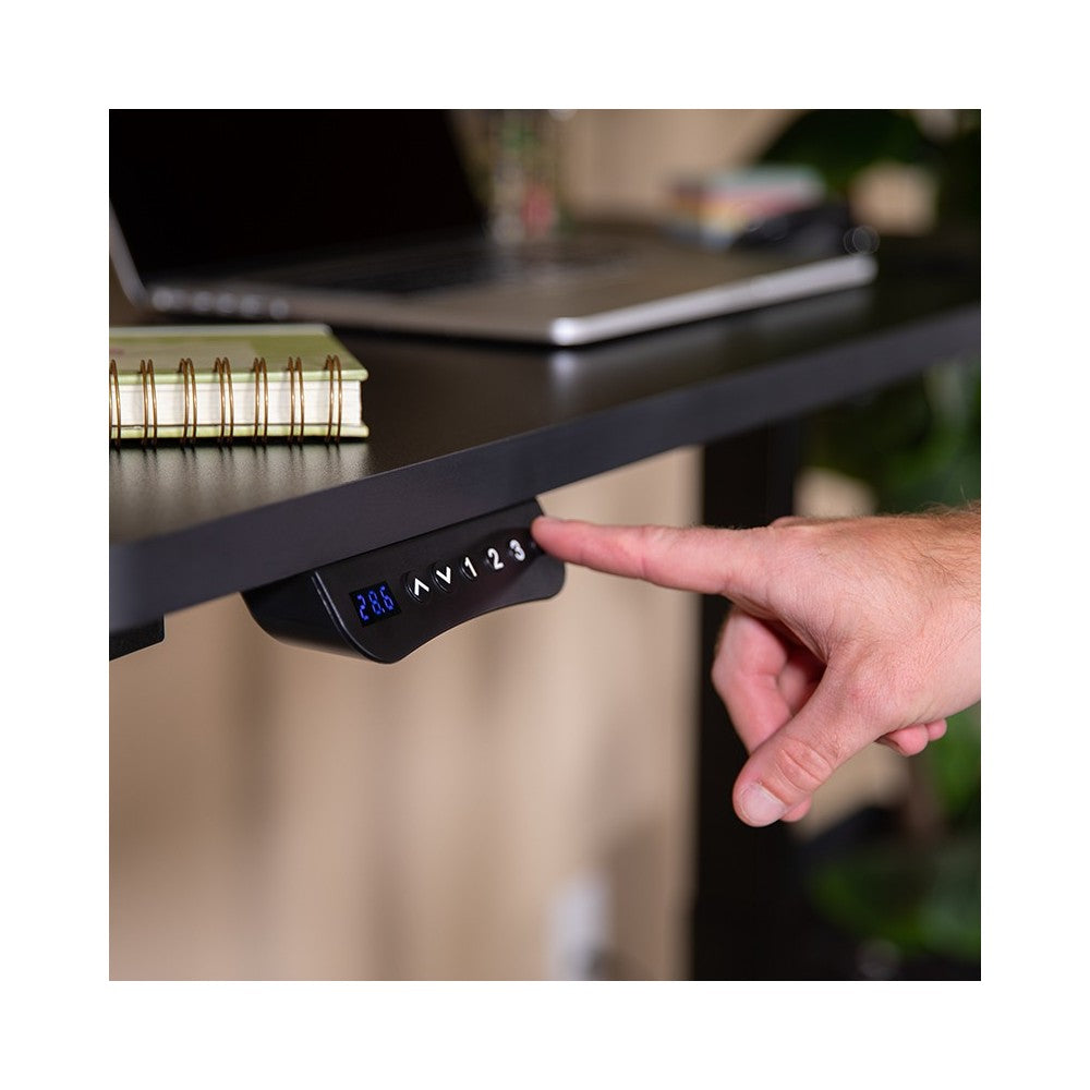 Electric Height Adjustable Standing Desk - Table Top 48" Wide - 24" Deep (Black)
