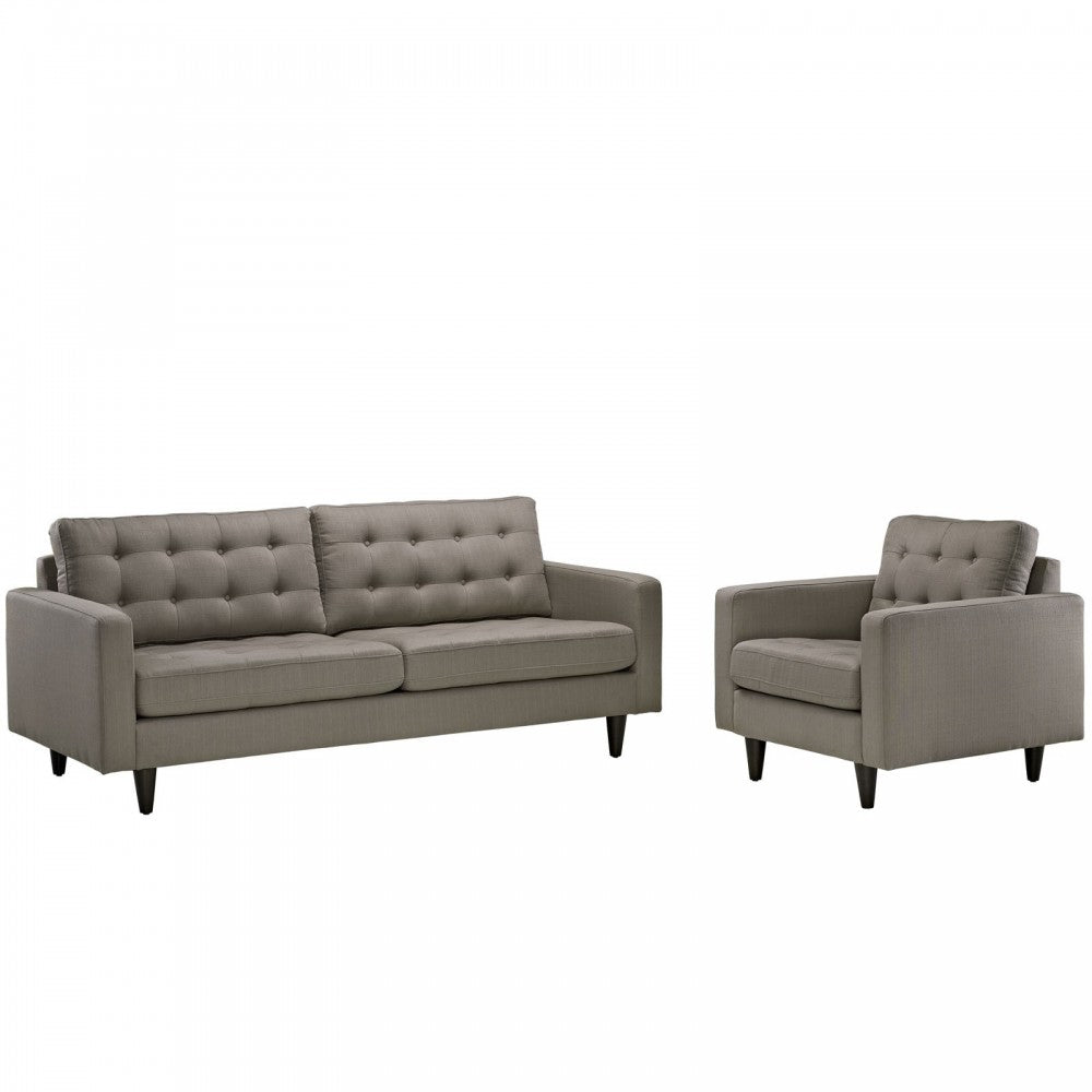 Empress Armchair and Sofa Set of 2, Granite