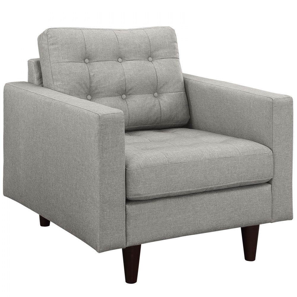 Empress Armchair and Sofa Set of 2, Light Gray