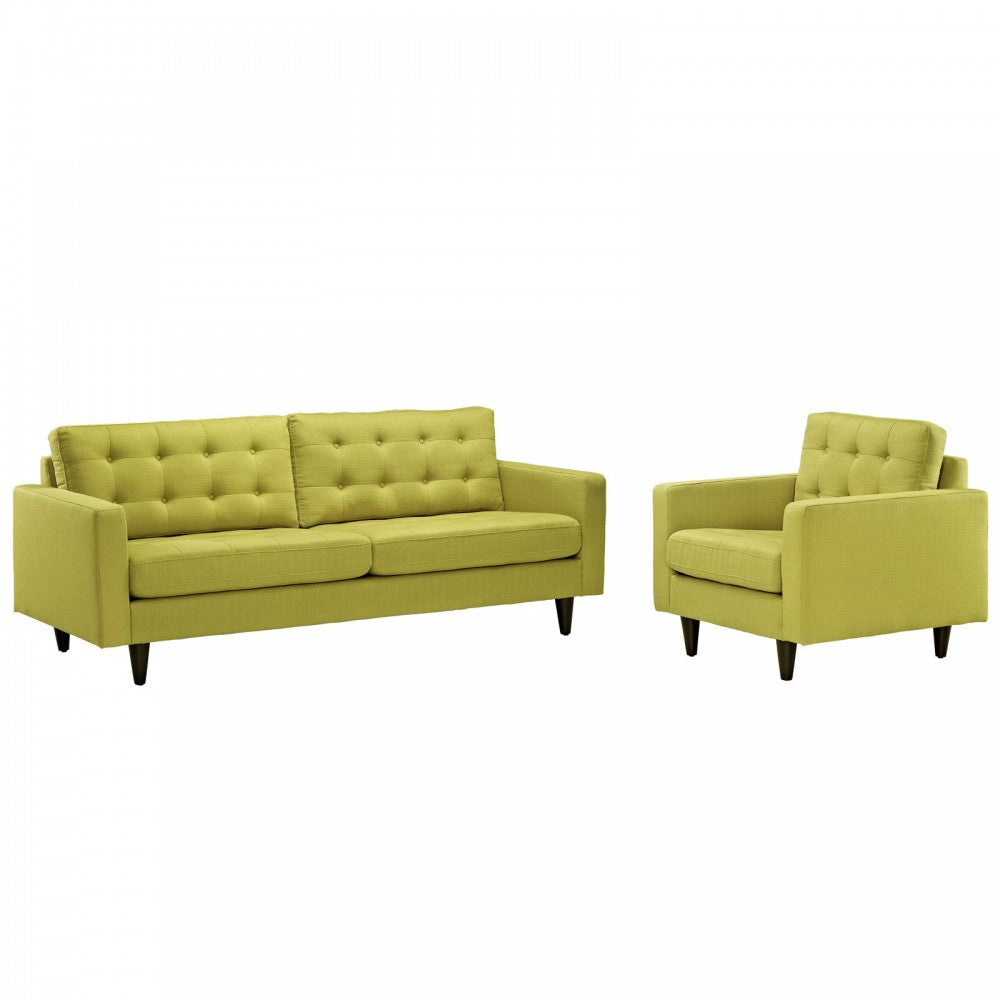 Empress Armchair and Sofa Set of 2, Wheatgrass