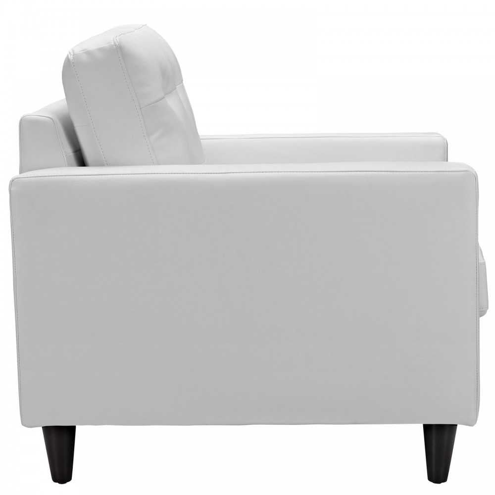 Empress Armchair Leather Set of 2, White