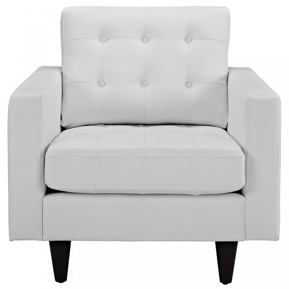Empress Armchair Leather Set of 2, White