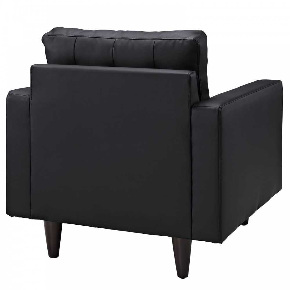 Empress Armchair Leather Set of 2, Black
