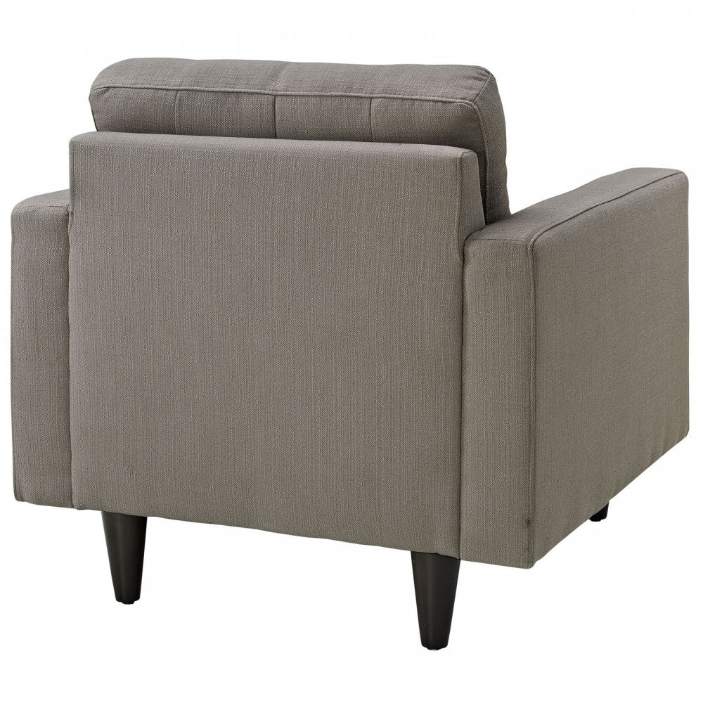 Empress Armchair Upholstered Fabric Set of 2, Granite