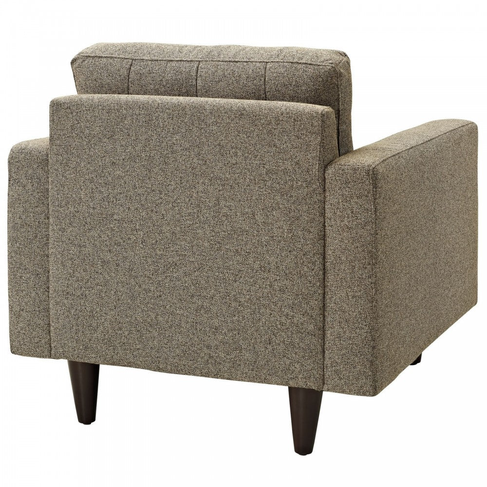 Empress Armchair Upholstered Fabric Set of 2, Oatmeal