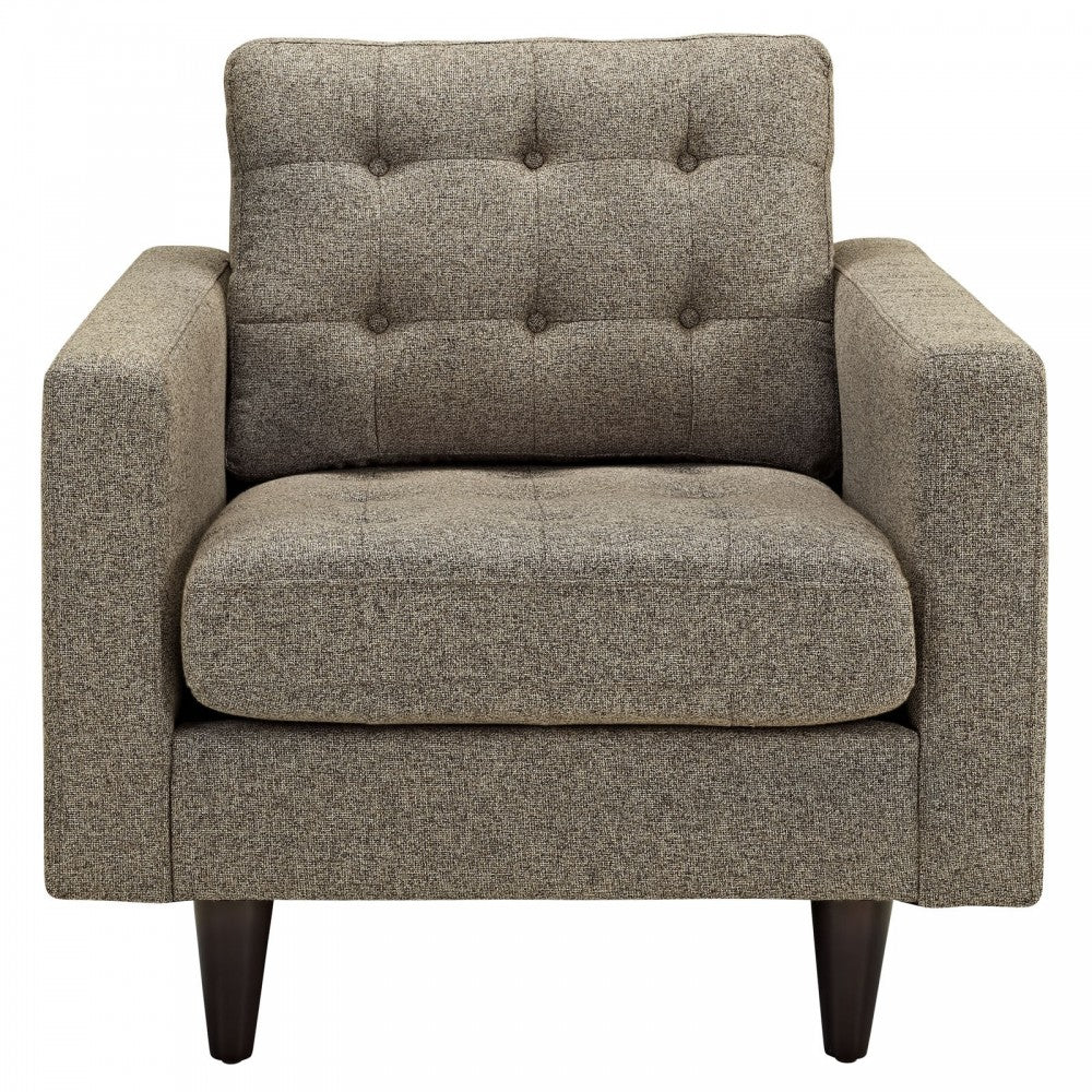 Empress Armchair Upholstered Fabric Set of 2, Oatmeal