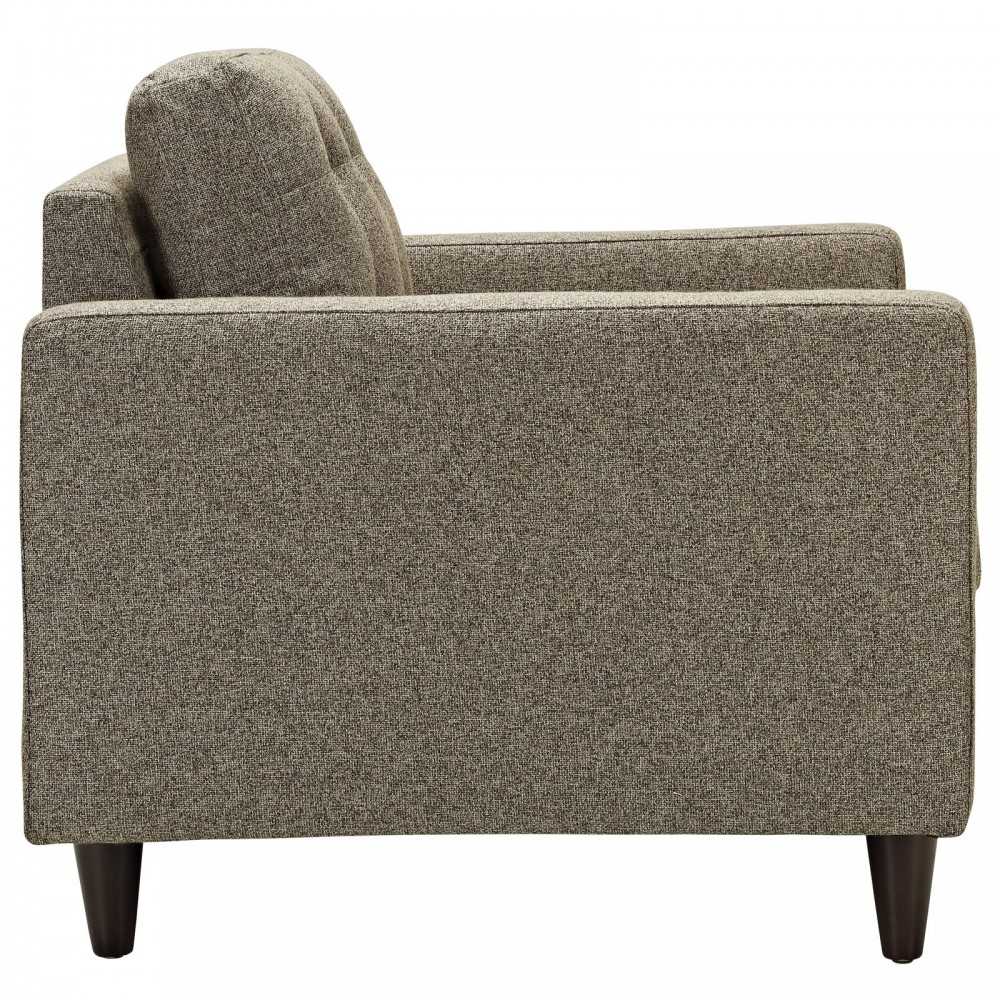 Empress Armchair Upholstered Fabric Set of 2, Oatmeal